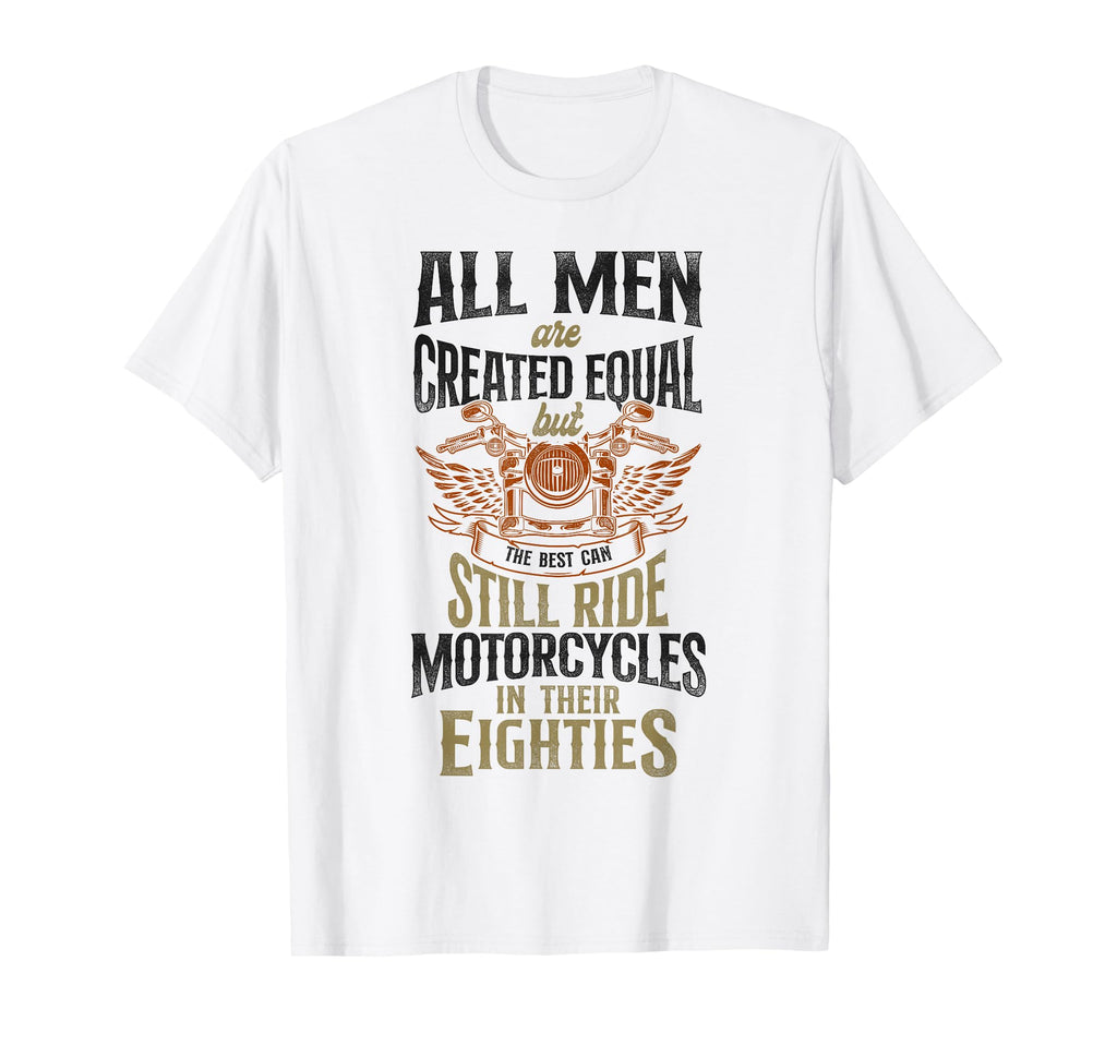 Motorcycle Biker Grandpa 80Th Birthday T-Shirt - Custom Art Print Unisex - T-Shirt, Sweatshirt, Hoodie