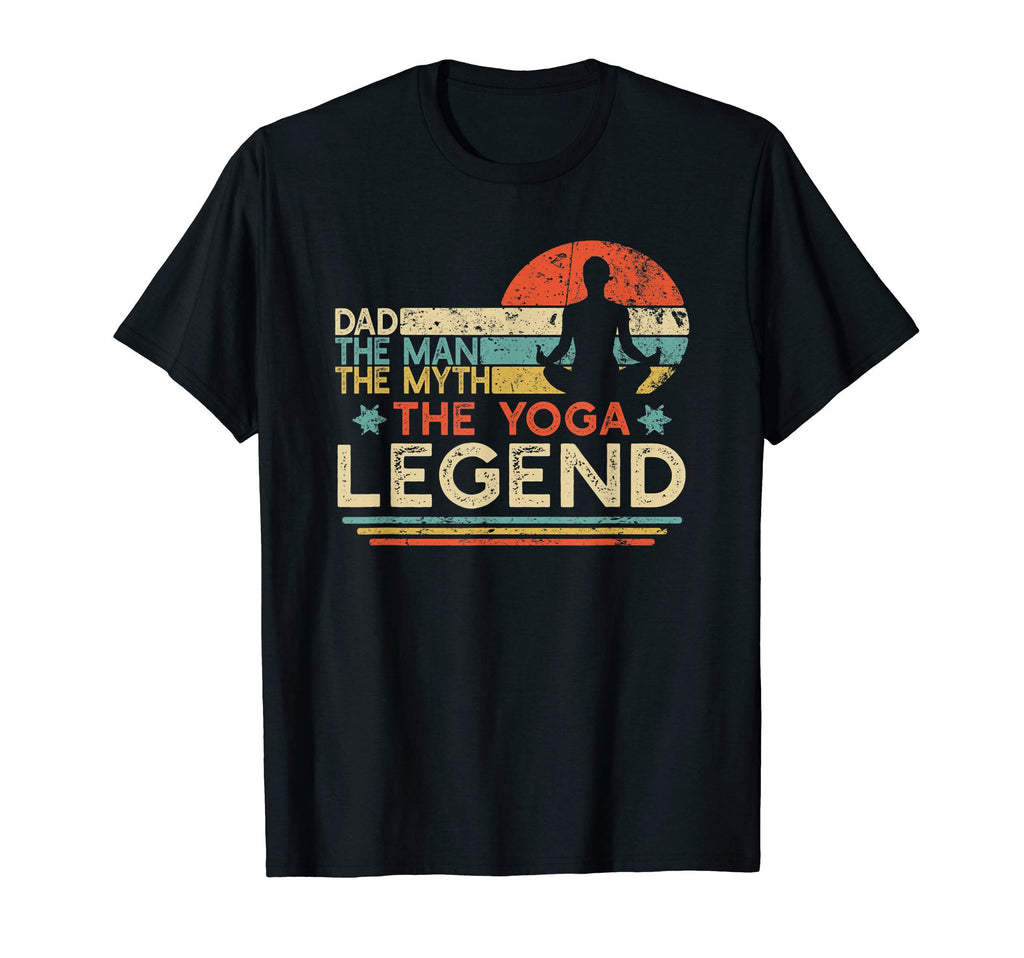 Mens Yoga Dad Myth Legend Gift T-Shirt - Custom Art Print Unisex - T-Shirt, Sweatshirt, Hoodie