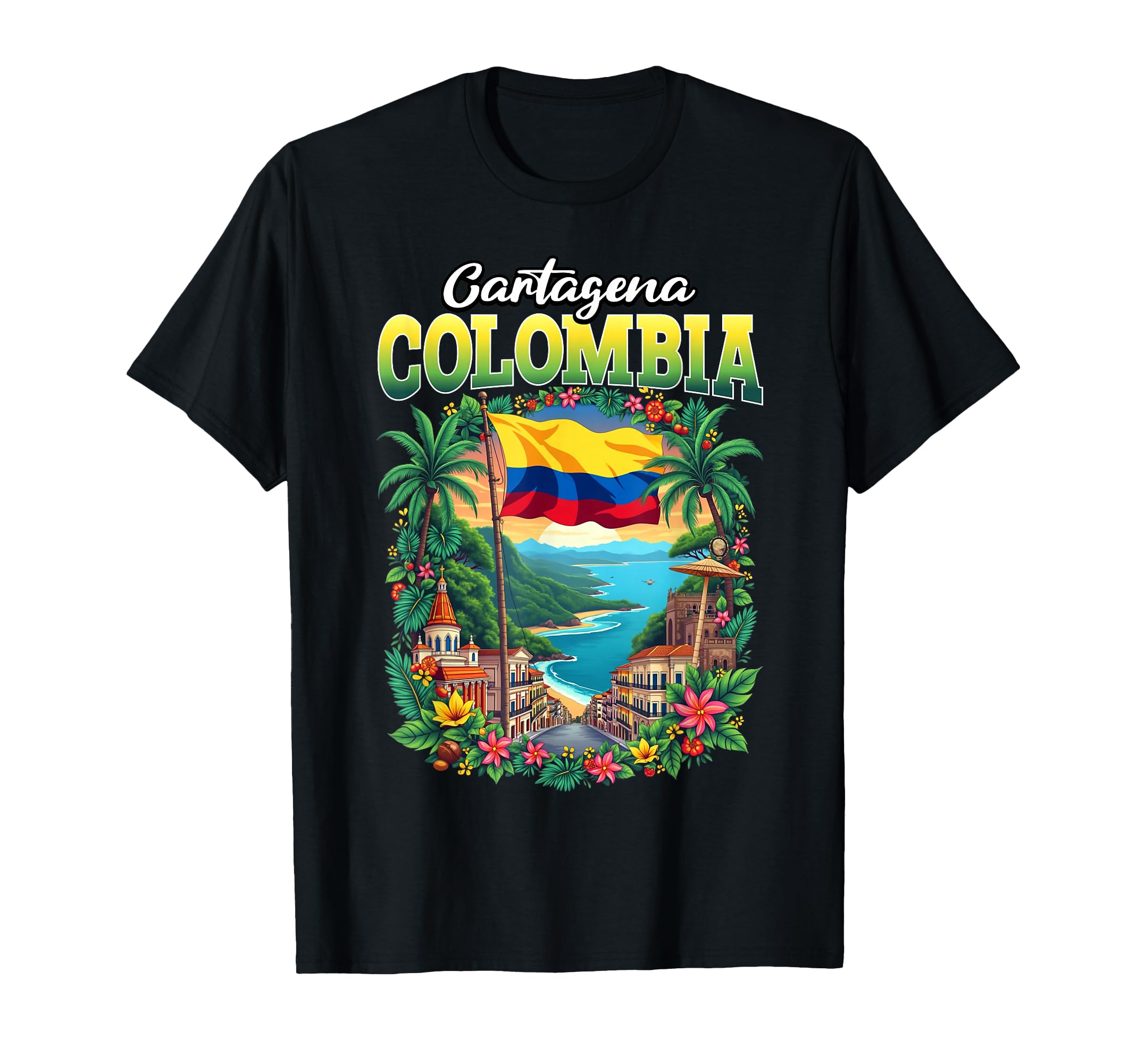 Cartagena Colombia Vacation Travel T-Shirt - Aesthetic Graphic Men Women - T-Shirt, Sweatshirt, Hoodie