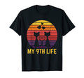 My 9Th Life Cat Lover Birthday T-Shirt - Fun Novelty Design for Adults - T-Shirt, Sweatshirt, Hoodie
