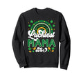 Luckiest Mama Ever Shamrocks Lucky Sweatshirt - Minimalist Print Men Women - T-Shirt, Sweatshirt, Hoodie