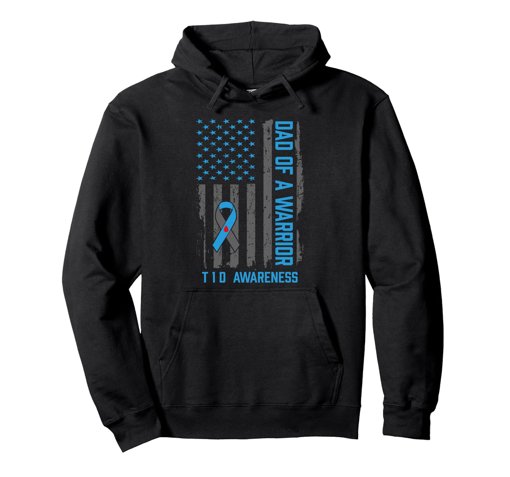 Type 1 Diabetes Awareness T1D Dad Hoodie - Aesthetic Graphic Men Women - T-Shirt, Sweatshirt, Hoodie