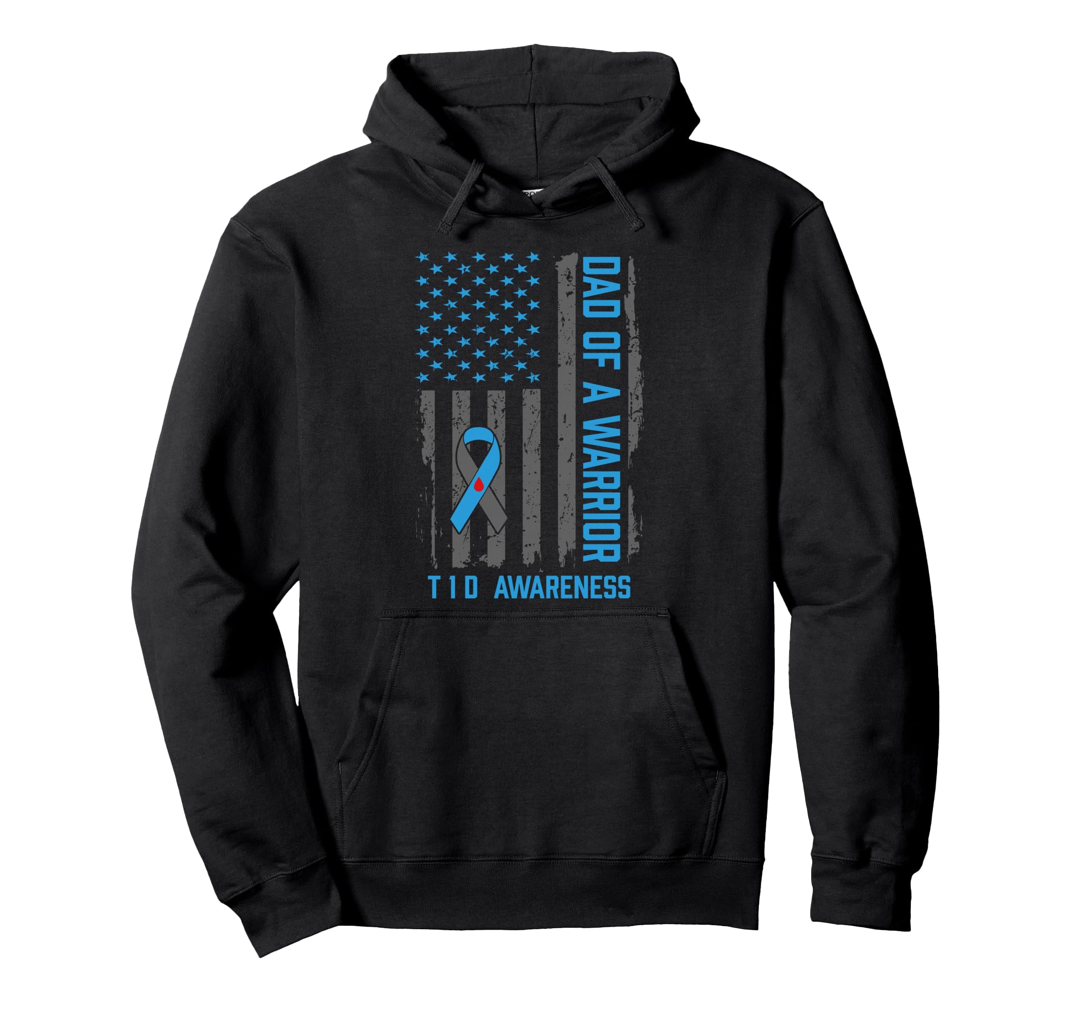 Type 1 Diabetes Awareness T1D Dad Hoodie - Aesthetic Graphic Men Women - T-Shirt, Sweatshirt, Hoodie