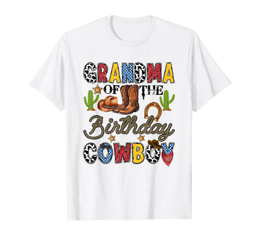 Grandma Birthday Cowboy Western T-Shirt - Trendy Graphic for Adults - T-Shirt, Sweatshirt, Hoodie