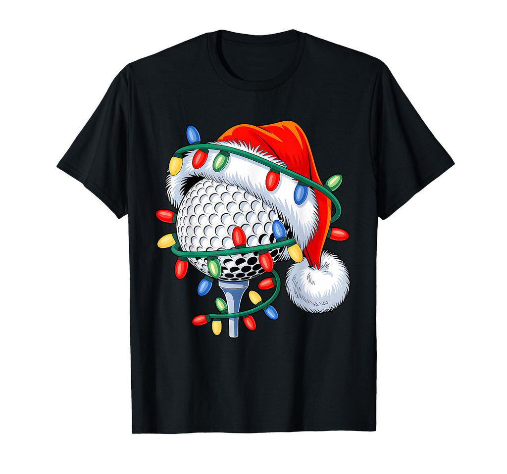 Golf Ball Santa Hat Funny Golf Lover T-Shirt - Streetwear Style for Adults - T-Shirt, Sweatshirt, Hoodie