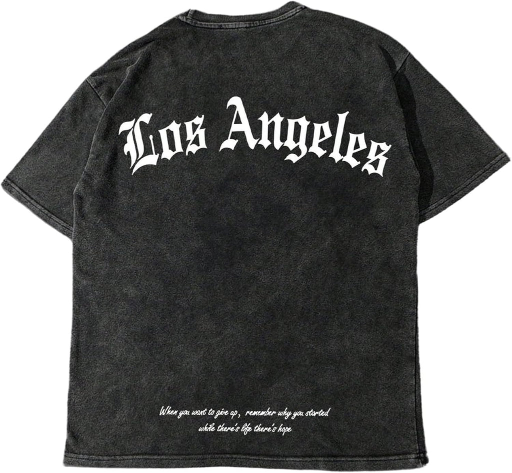 Men's Letter Graphic Short Sleeve Crewneck Washed - Adult & Kids T-Shirts, Sweatshirts & Hoodies apparel design preview 1