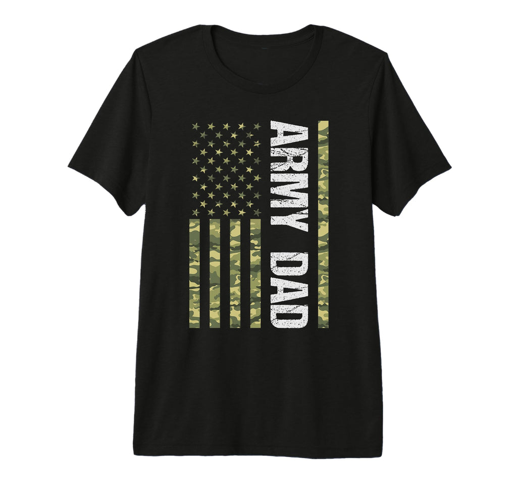 Mens Proud Army Dad American Flag T-Shirt - Minimalist Print Men Women - T-Shirt, Sweatshirt, Hoodie