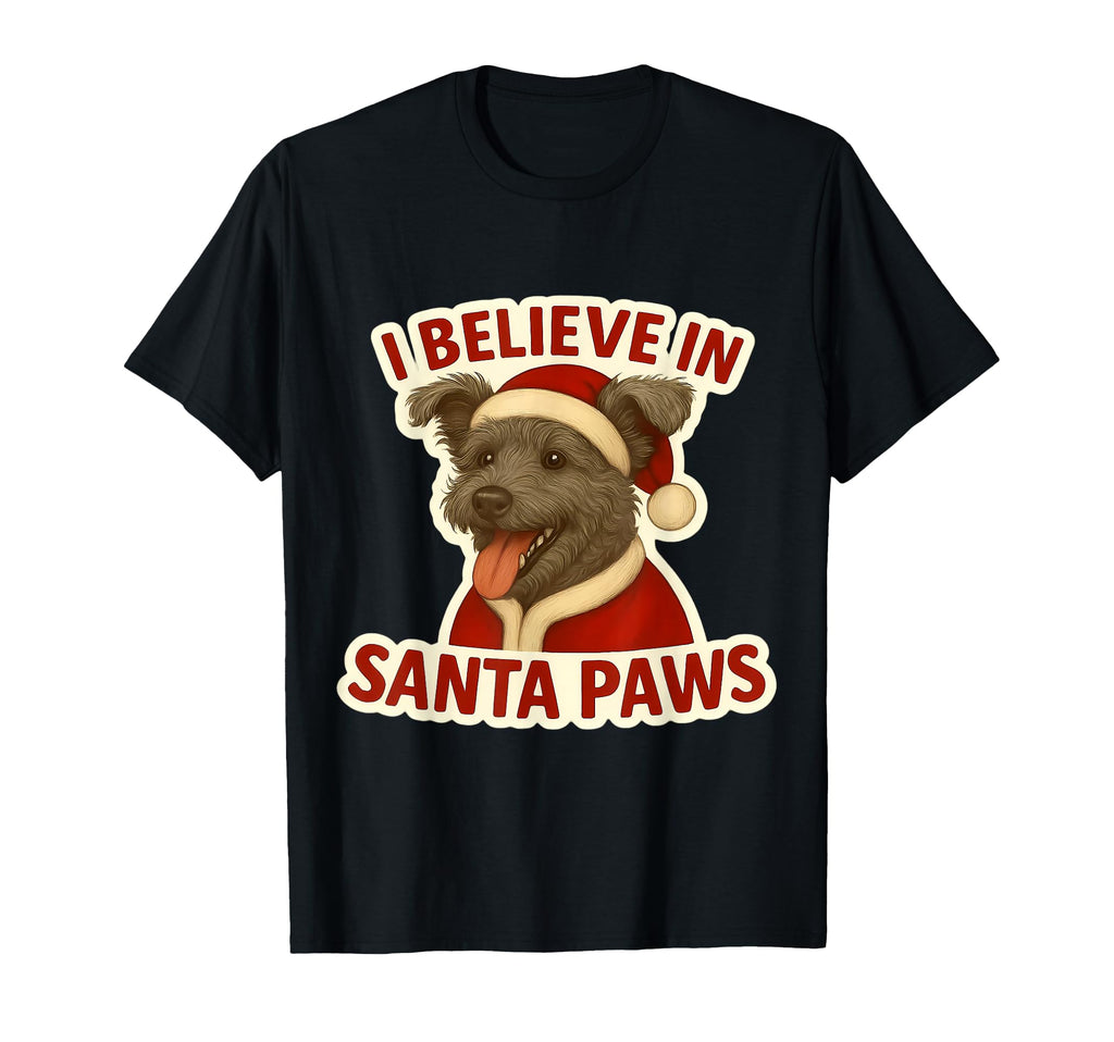 I Believe Santa Paws Pumi Dog Mom Dad T-Shirt - Fun Novelty Design Unisex - T-Shirt, Sweatshirt, Hoodie