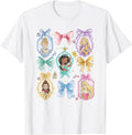Princess and Bows Watercolor Portraits Collage - Adult & Kids T-Shirts, Sweatshirts & Hoodies apparel design preview 1