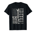 Patriotic Mechanic Flag Usa Car T-Shirt - Novelty Apparel Men Women - T-Shirt, Sweatshirt, Hoodie