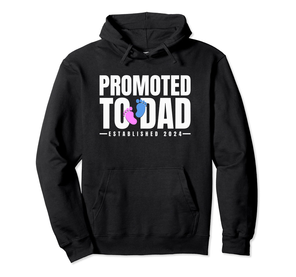 Promoted To Dad Established 2024 New Hoodie - Aesthetic Graphic Unisex - T-Shirt, Sweatshirt, Hoodie