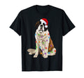 Saint Bernard Lights Dog Lover Santa T-Shirt - Streetwear Style Men Women - T-Shirt, Sweatshirt, Hoodie