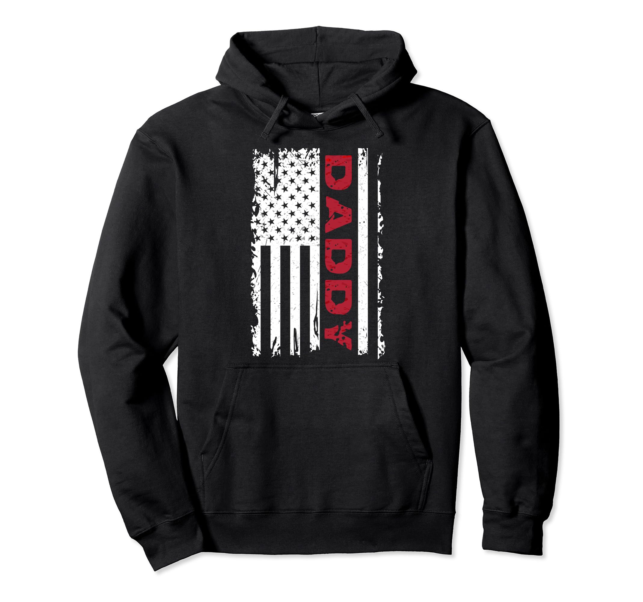 Us Flag Fathers Day Daddy Father Hoodie - Trendy Graphic for Adults - T-Shirt, Sweatshirt, Hoodie