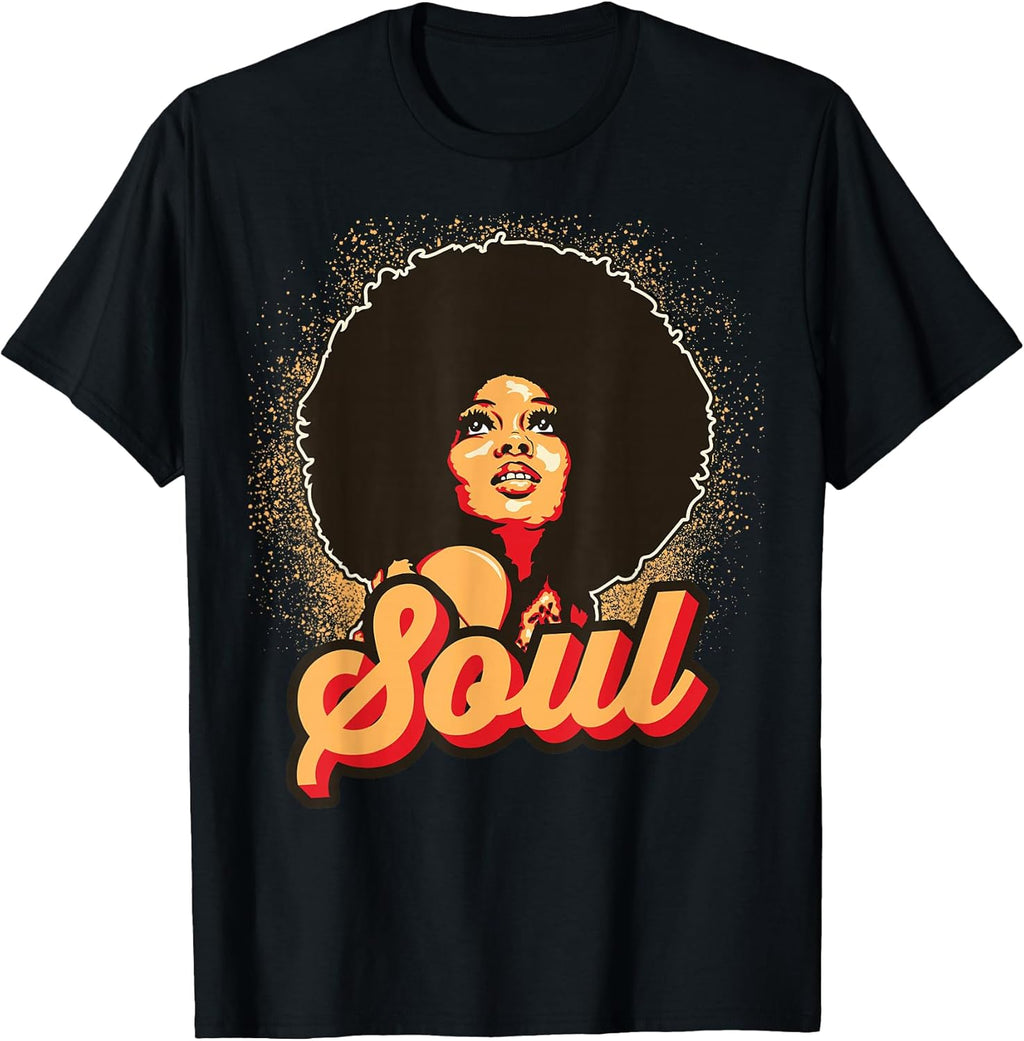 70s Funk Afro Women Soul Retro Vintage Style Graphic - Adult & Kids T-Shirts, Sweatshirts & Hoodies apparel design preview 1