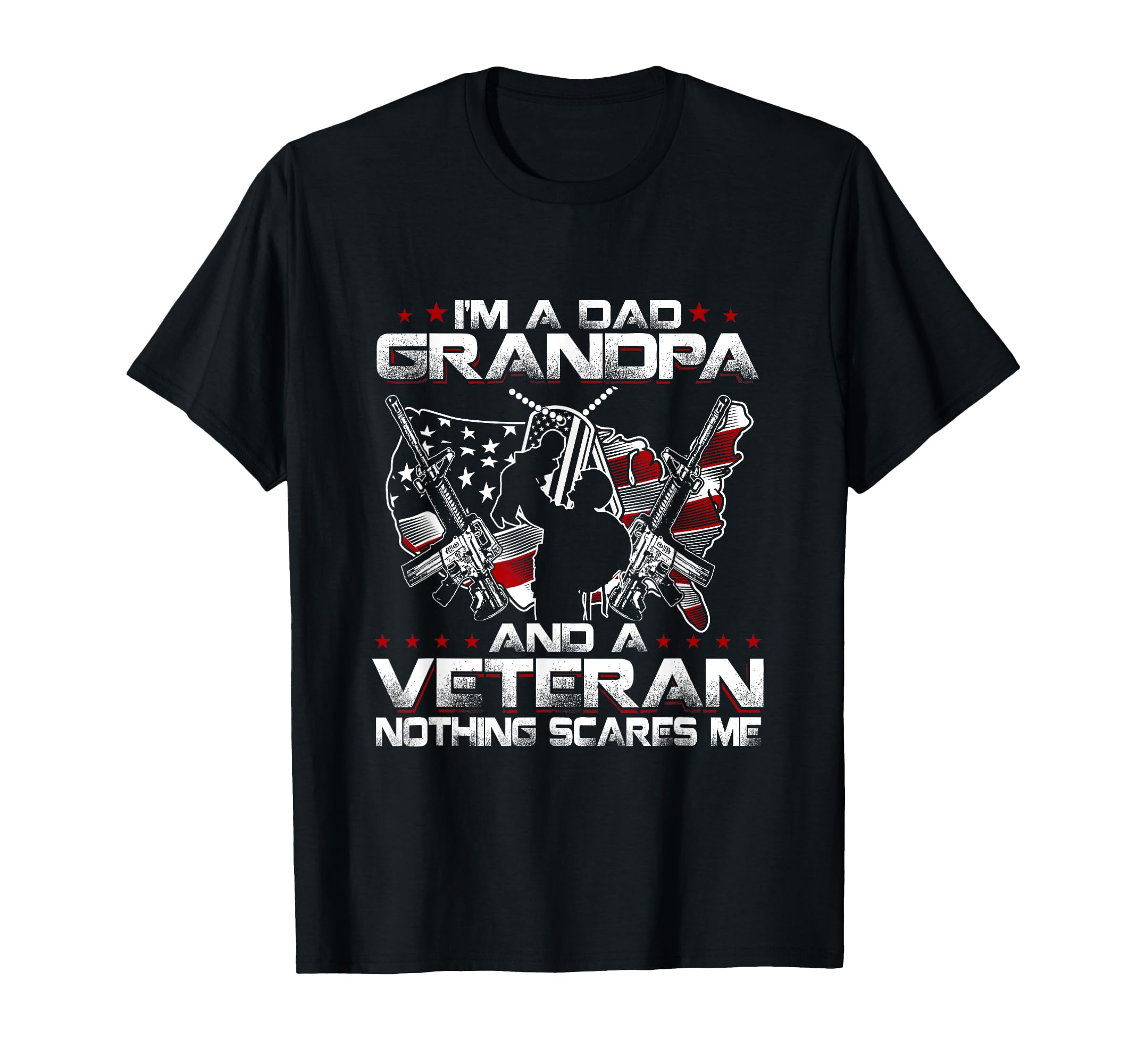 Im Dad Grandpa And Veteran Funny T-Shirt - Minimalist Print Men Women - T-Shirt, Sweatshirt, Hoodie