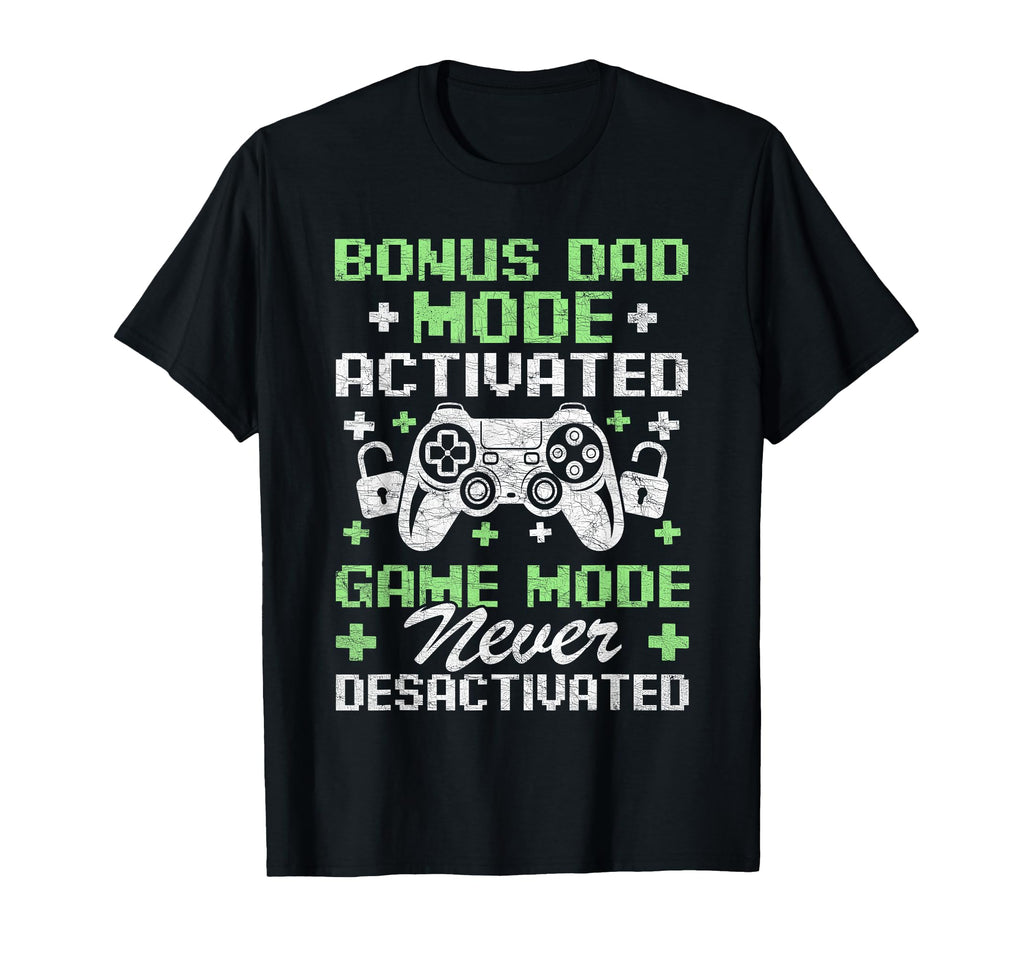 Gamer Stepdad Fathers Day Bonus Dad T-Shirt - Custom Art Print for Adults - T-Shirt, Sweatshirt, Hoodie