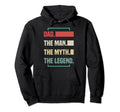 Dad Myth Legend Papa Funny Fathers Day Hoodie - Graphic Print Men Women - T-Shirt, Sweatshirt, Hoodie