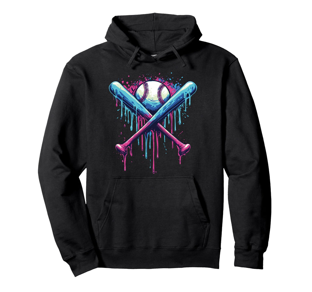 Baseball Bat Drip Funny Hoodie - Casual Everyday Wear for Adults - T-Shirt, Sweatshirt, Hoodie