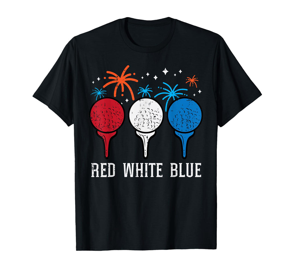 4Th July Red White Blue Golf T-Shirt - Streetwear Style for Adults - T-Shirt, Sweatshirt, Hoodie