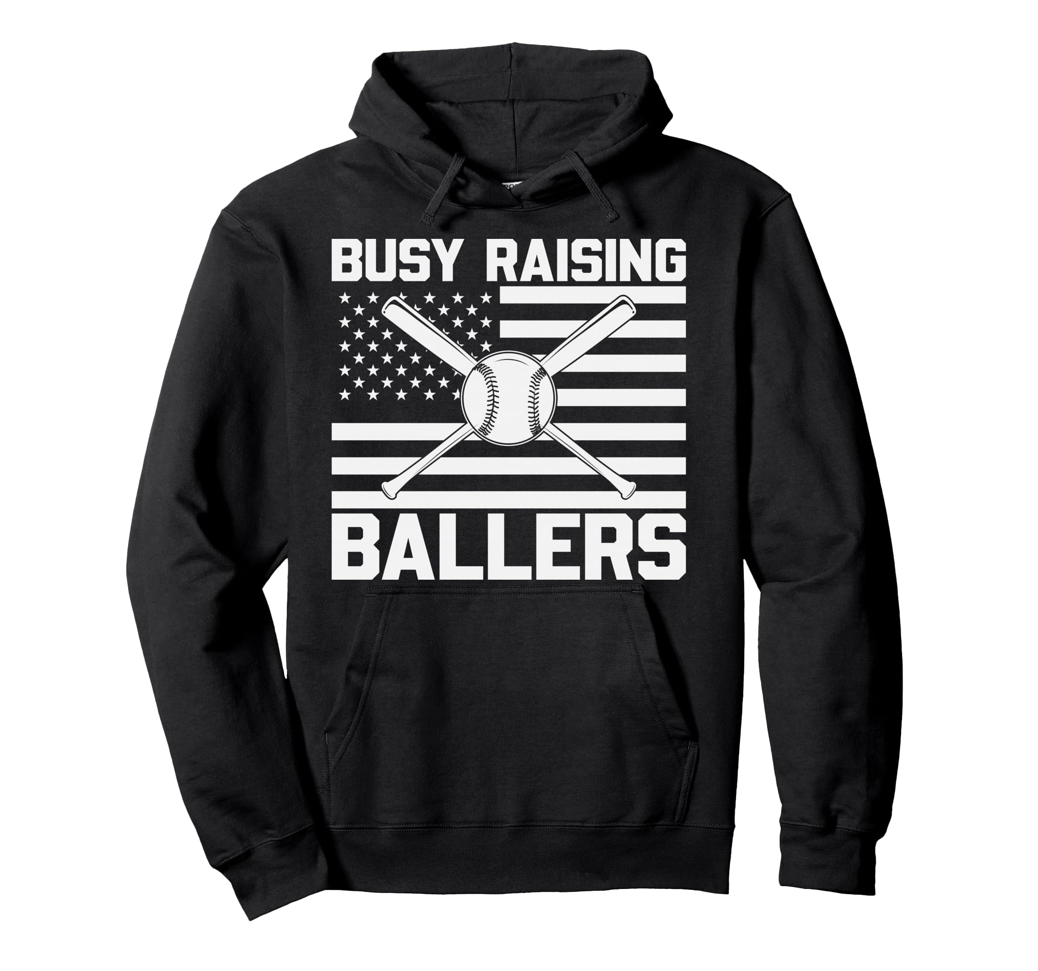 Busy Raising Ballers Baseball Mom Dad Hoodie - Casual Everyday Wear Unisex - T-Shirt, Sweatshirt, Hoodie