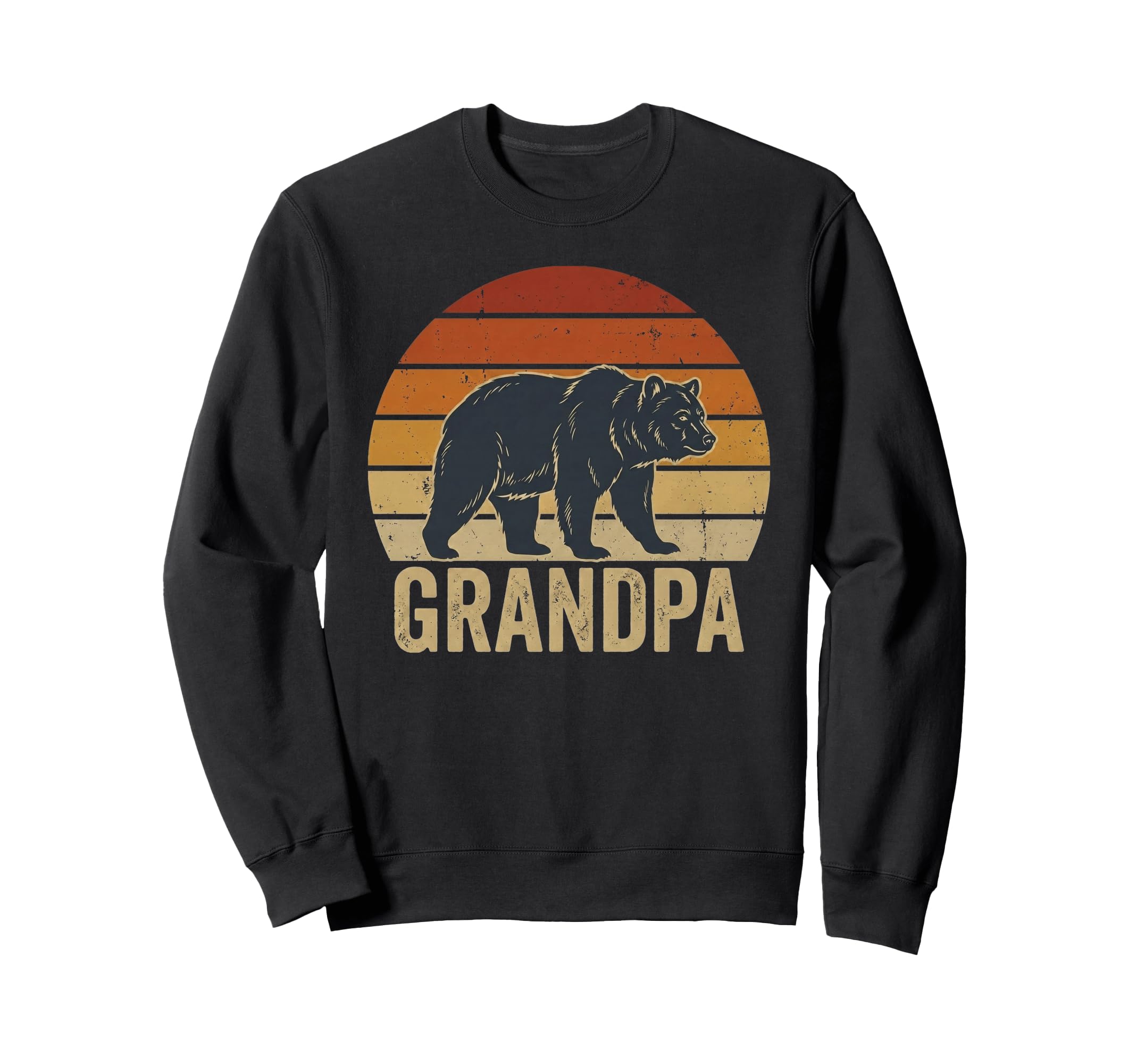 Grandpa Bear Sunset Camping Sweatshirt - Casual Everyday Wear Men Women - T-Shirt, Sweatshirt, Hoodie
