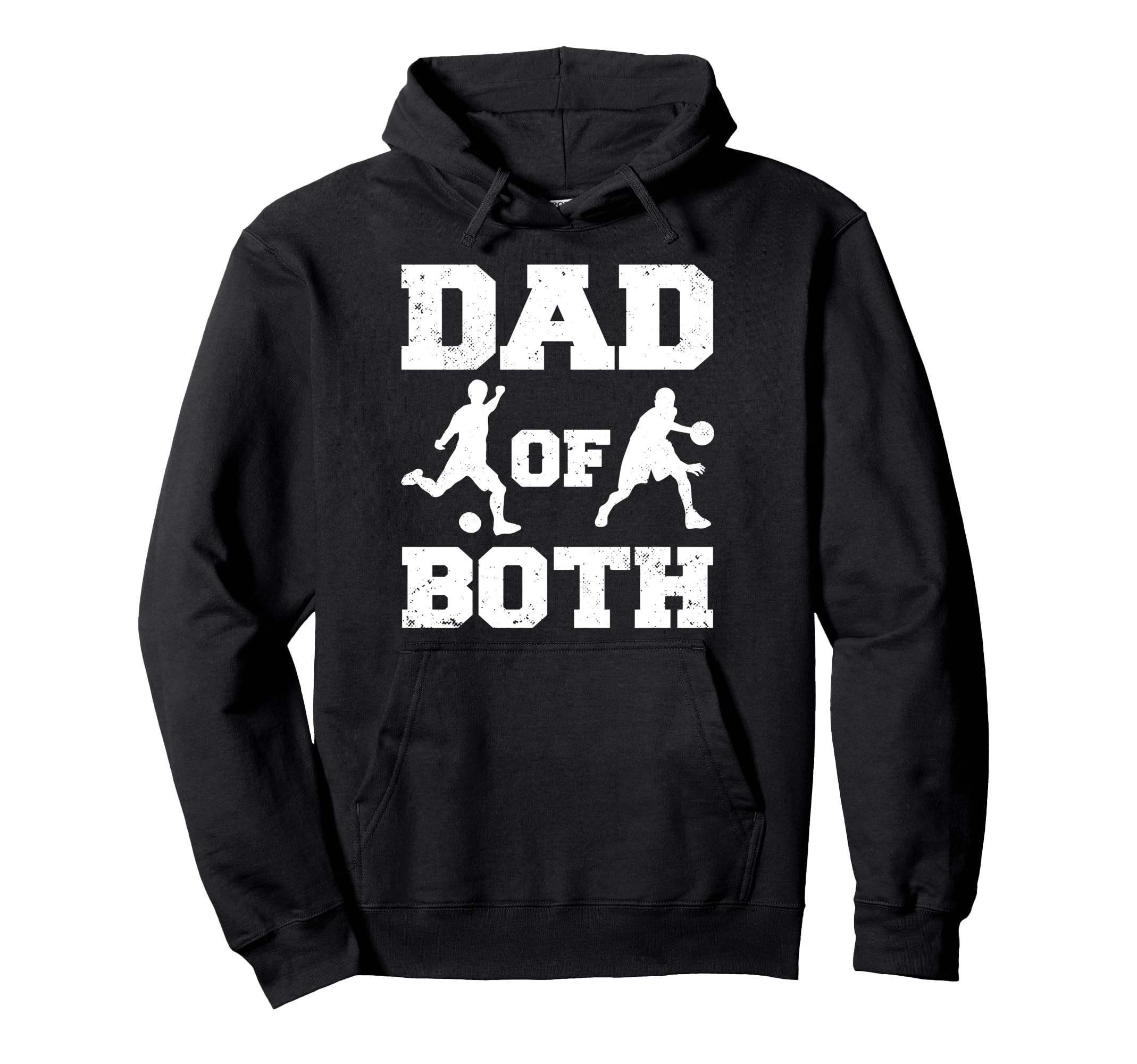 Dad Both Funny Soccer Basketball Dad Hoodie - Aesthetic Graphic Unisex - T-Shirt, Sweatshirt, Hoodie