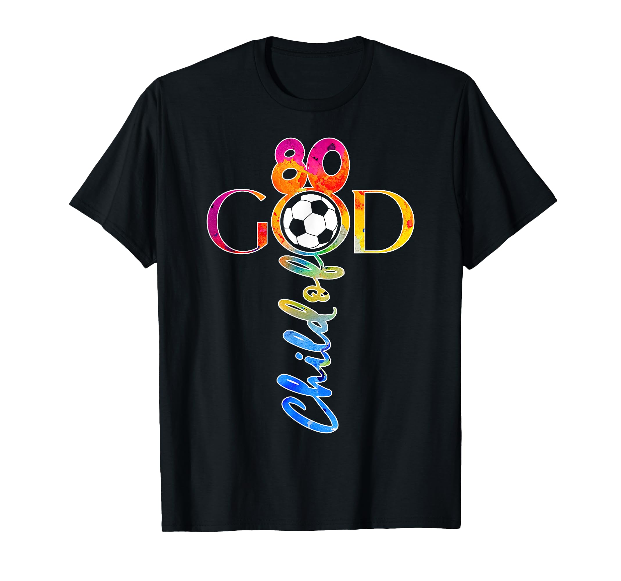 Jesus 80 Years Child God Soccer 80Th T-Shirt - Fun Novelty Design Unisex - T-Shirt, Sweatshirt, Hoodie