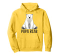 Papa Bear Polar Bear Winter Hoodie - Graphic Print Unisex - T-Shirt, Sweatshirt, Hoodie
