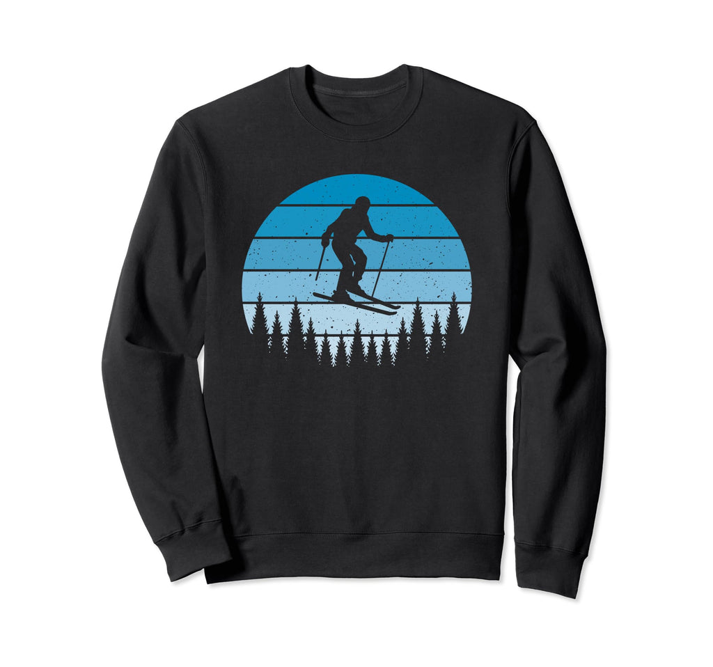 Ski Sunset Skier Skiing Dad Ski Sweatshirt - Aesthetic Graphic Unisex - T-Shirt, Sweatshirt, Hoodie