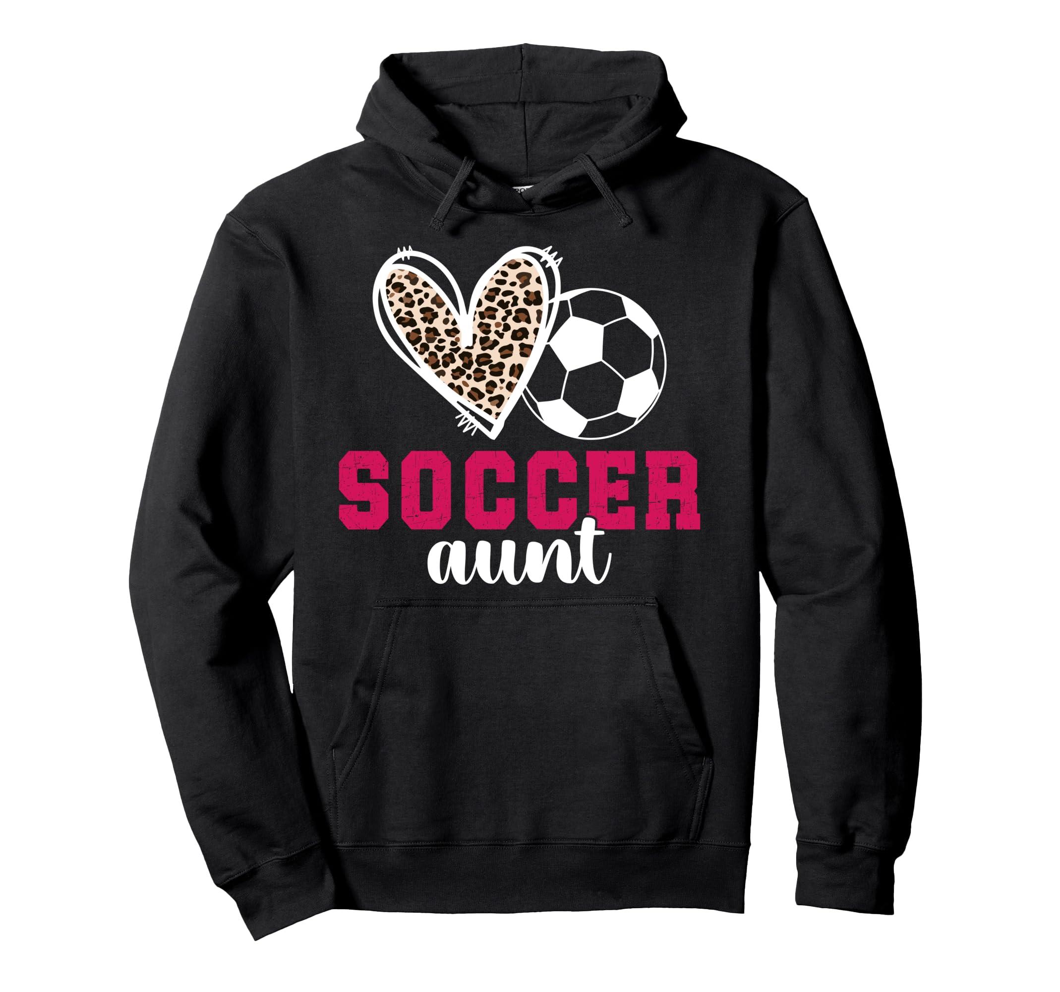 Soccer Aunt Heart Aunt Soccer Player Hoodie - Casual Everyday Wear Unisex - T-Shirt, Sweatshirt, Hoodie