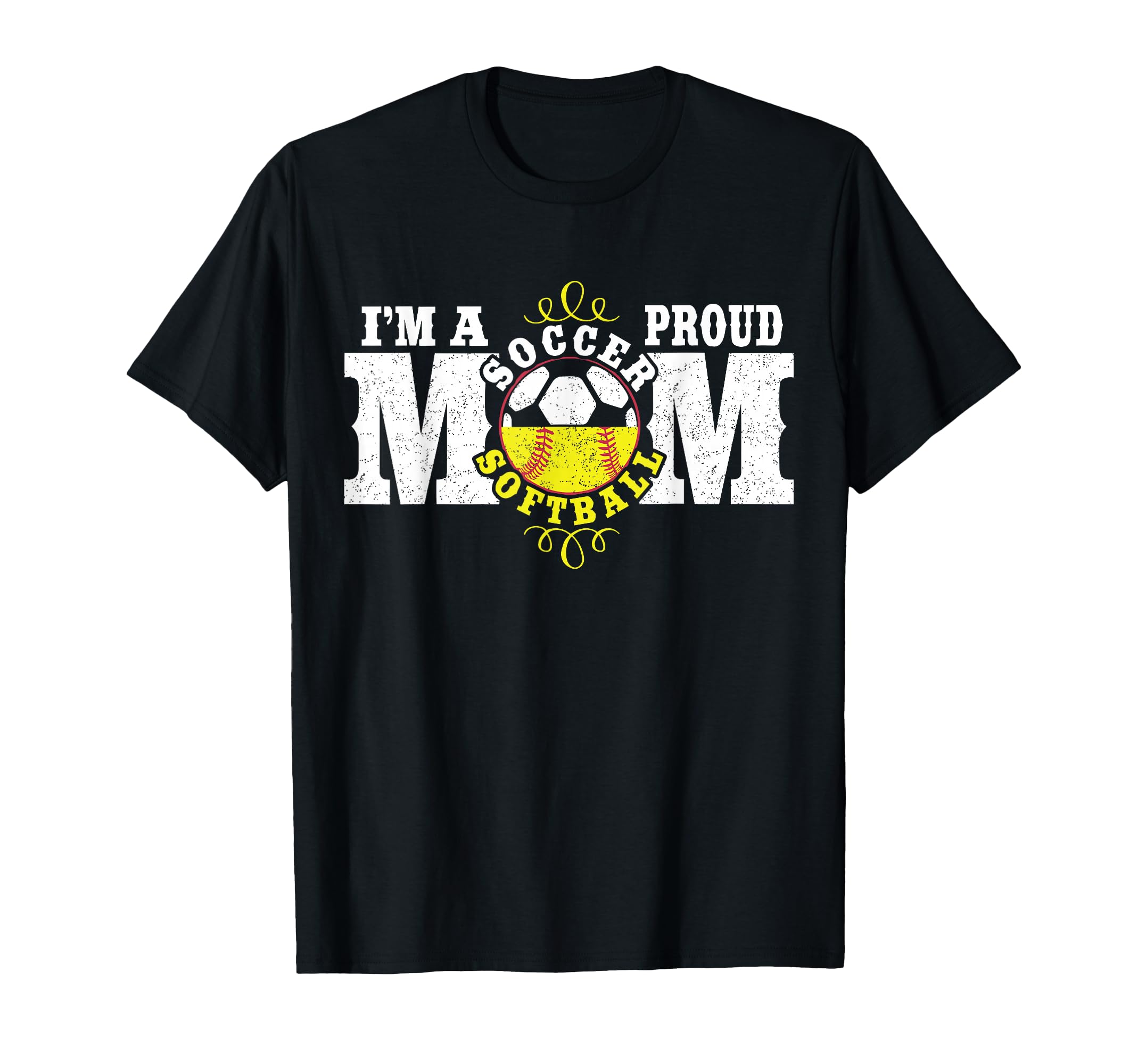 Im Proud Soccer Softball Mom Combined T-Shirt - Custom Art Print Men Women - T-Shirt, Sweatshirt, Hoodie