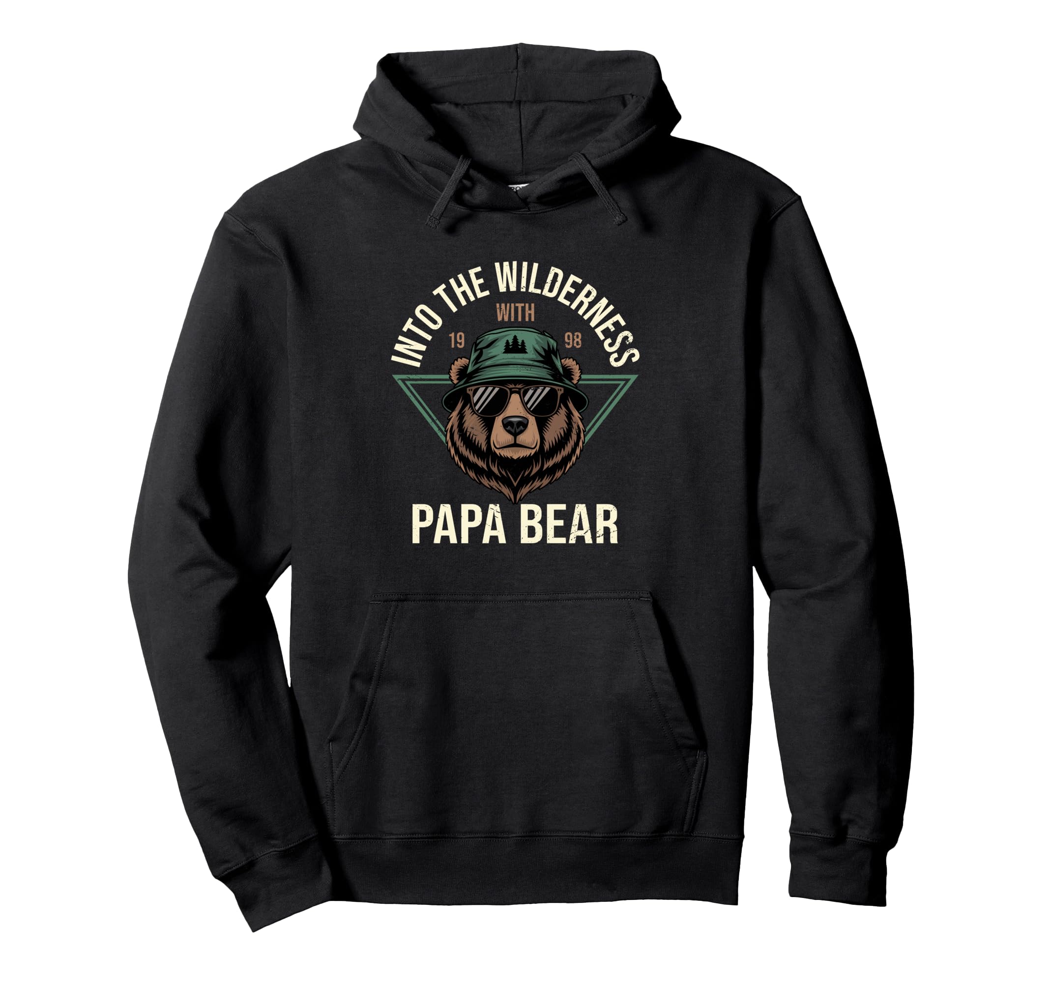 Into Wilderness Papa Bear Adventure Hoodie - Trendy Graphic for Adults - T-Shirt, Sweatshirt, Hoodie