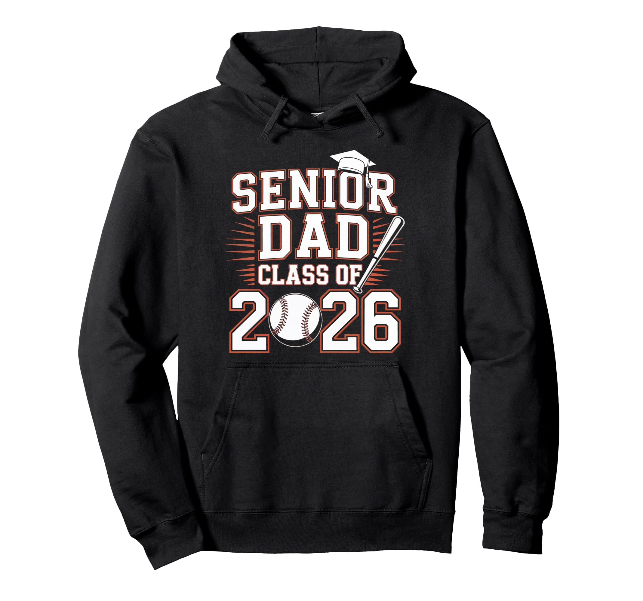 Senior Dad Class 2026 Graduate Baseball Hoodie - Trendy Graphic for Adults - T-Shirt, Sweatshirt, Hoodie