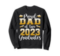Proud Dad Two 2023 Graduates Sweatshirt - Fun Novelty Design for Adults - T-Shirt, Sweatshirt, Hoodie