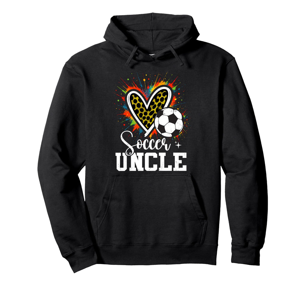 Soccer Uncle Leopard Heart Colorful Hoodie - Fun Novelty Design for Adults - T-Shirt, Sweatshirt, Hoodie