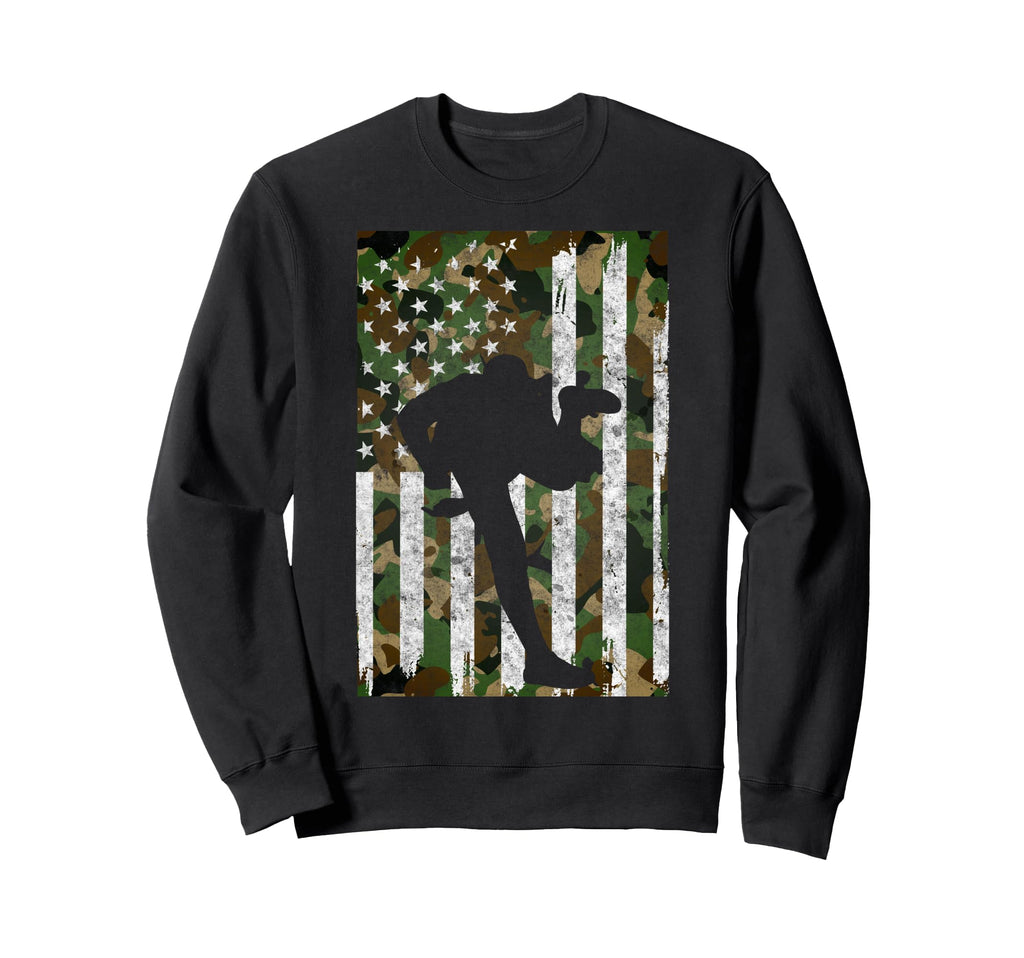 Baseball Us Camouflage Flag Sweatshirt - Custom Art Print Men Women - T-Shirt, Sweatshirt, Hoodie