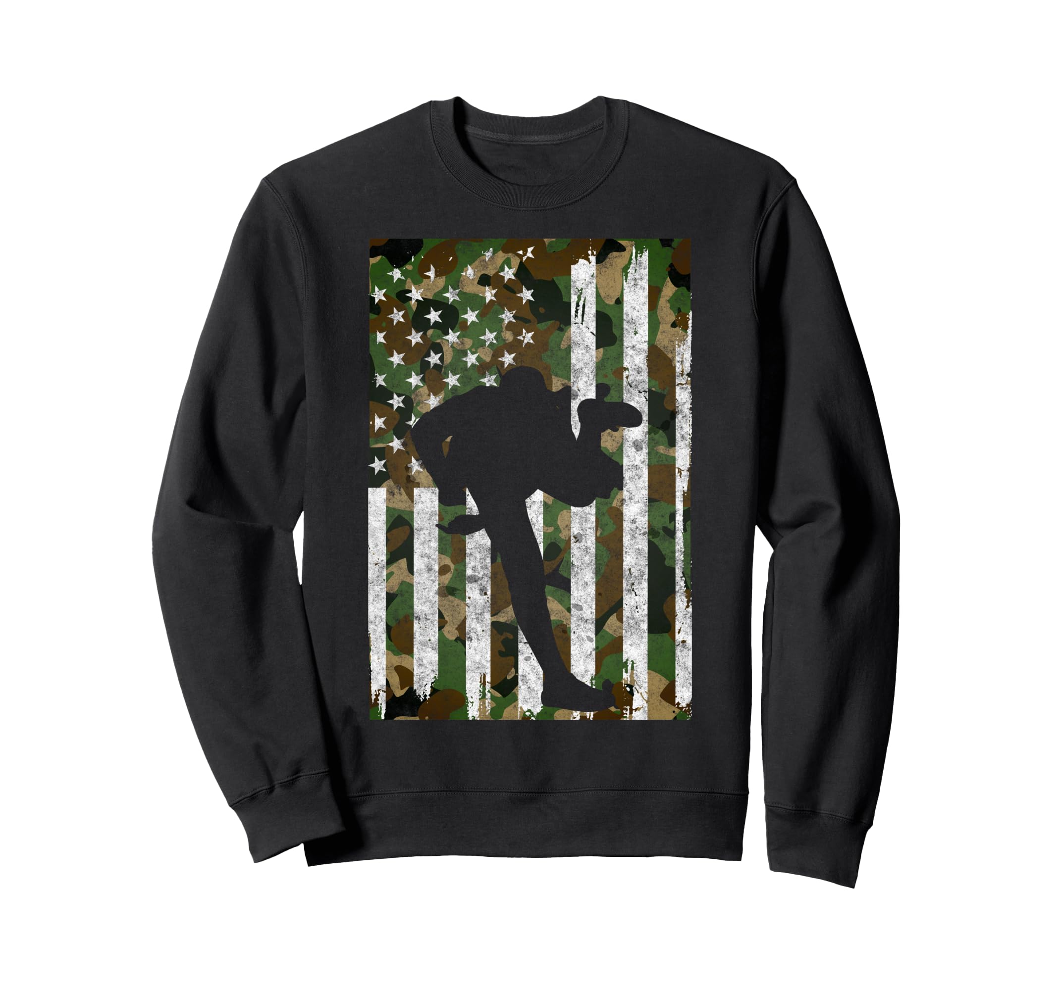 Baseball Us Camouflage Flag Sweatshirt - Custom Art Print Men Women - T-Shirt, Sweatshirt, Hoodie