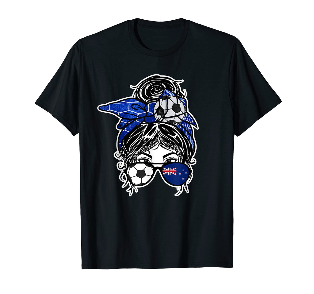 Messy Bun Hair New Zealand Soccer New T-Shirt - Graphic Print Unisex - T-Shirt, Sweatshirt, Hoodie
