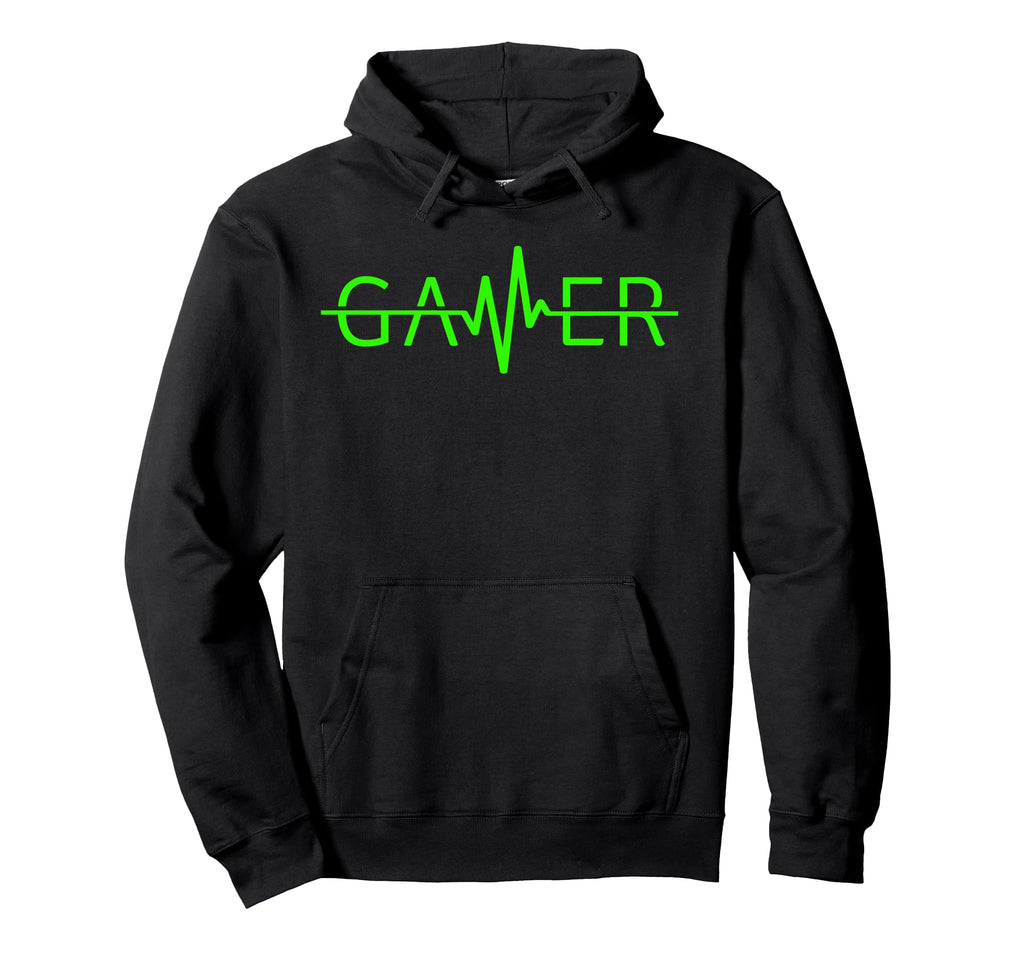 Gamer Heartbeat Video Games Gaming Hoodie - Aesthetic Graphic Unisex - T-Shirt, Sweatshirt, Hoodie