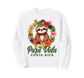 Costa Rica Sloth Floral Family Sweatshirt - Minimalist Print Men Women - T-Shirt, Sweatshirt, Hoodie