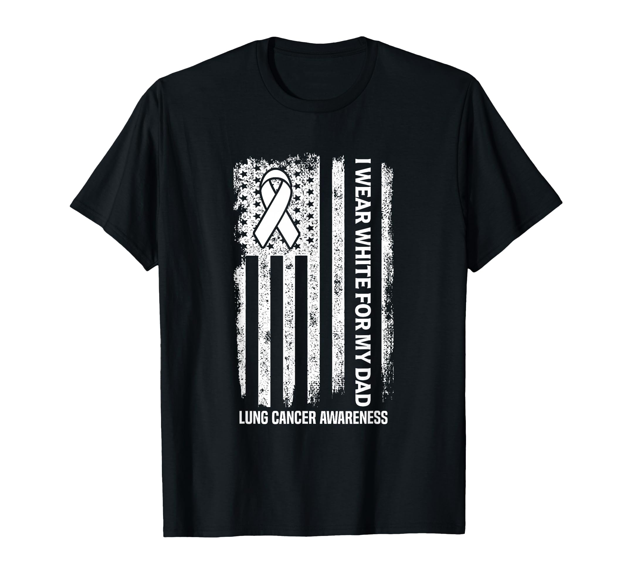 I Wear White My Dad White Ribbon Lung T-Shirt - Trendy Graphic for Adults - T-Shirt, Sweatshirt, Hoodie