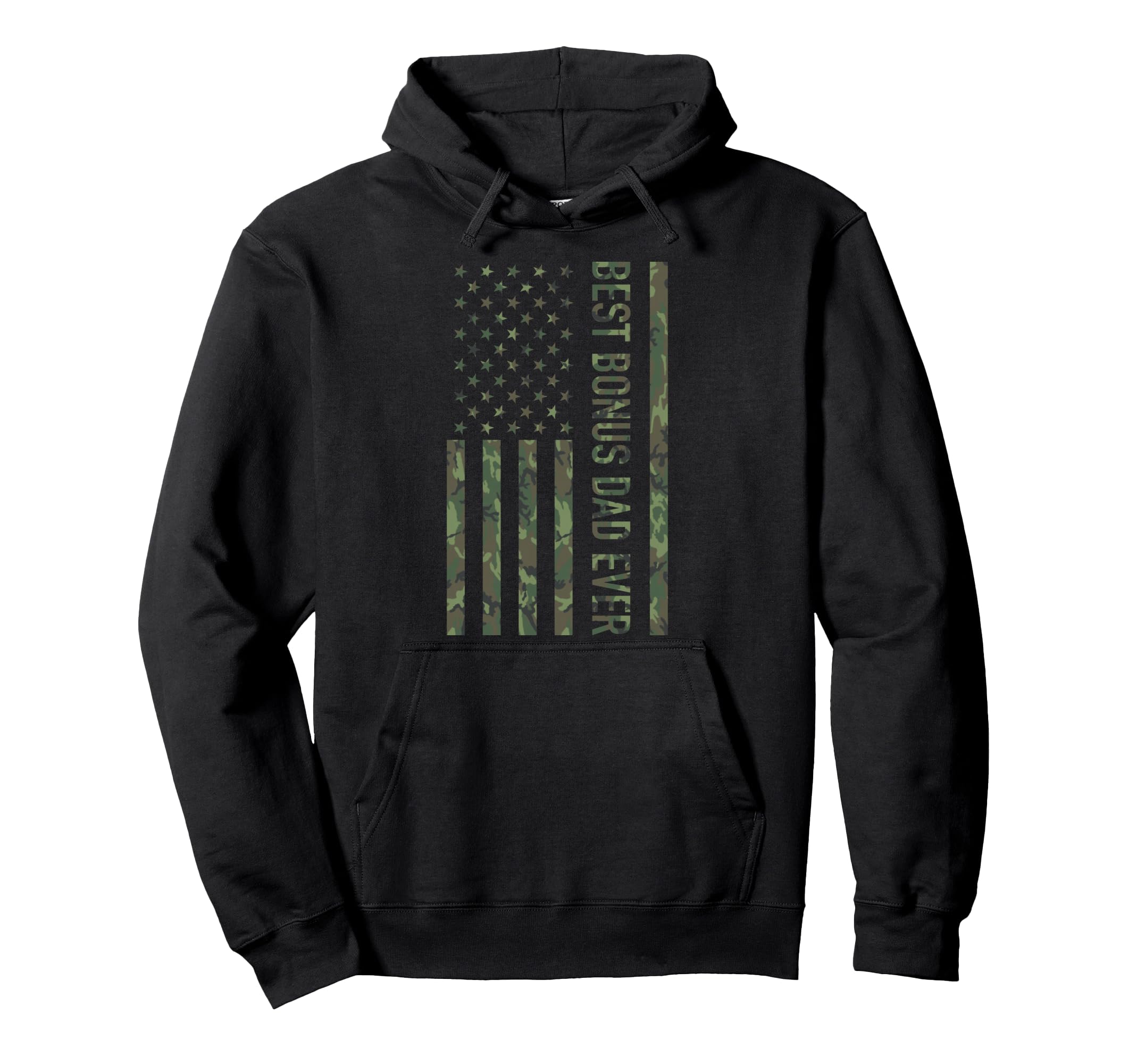 Best Bonus Dad Ever Us American Hoodie - Unique Graphic for Adults - T-Shirt, Sweatshirt, Hoodie