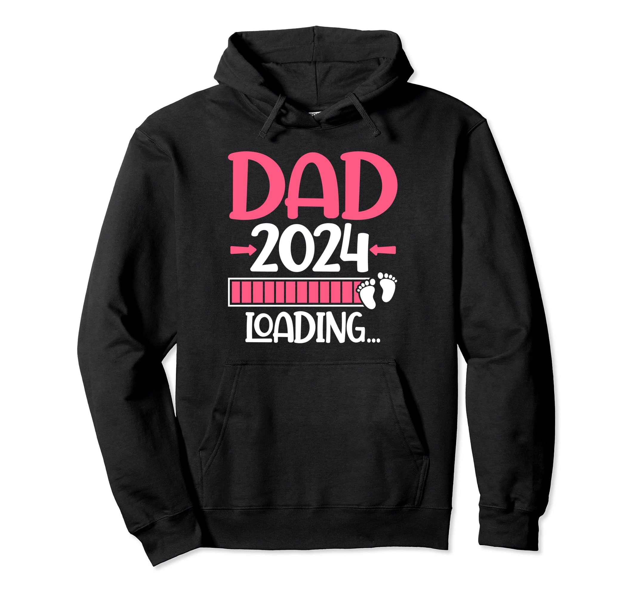 Dad 2024 Loading Its Pregnancy Hoodie - Streetwear Style Unisex - T-Shirt, Sweatshirt, Hoodie