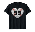 Baseball Number 99 Distressed T-Shirt - Casual Everyday Wear for Adults - T-Shirt, Sweatshirt, Hoodie