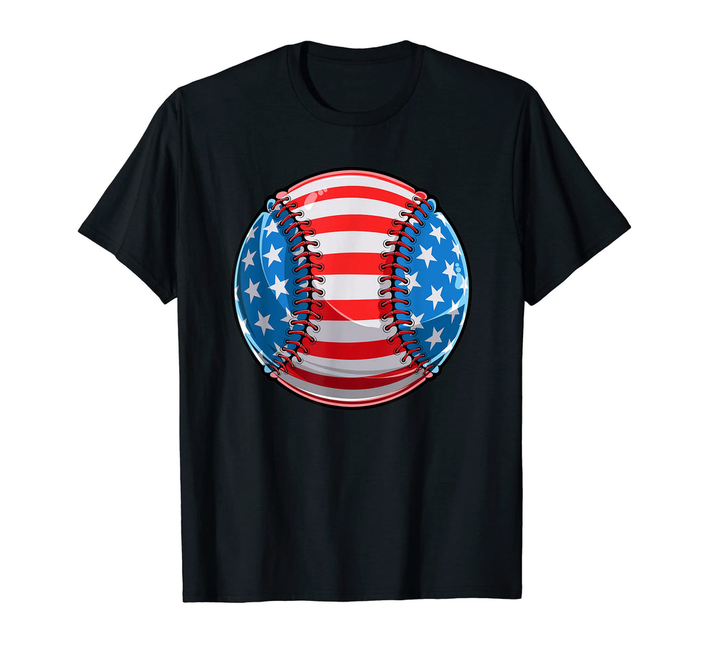 American Flag Baseball Shirts Baseball T-Shirt - Trendy Graphic for Adults - T-Shirt, Sweatshirt, Hoodie