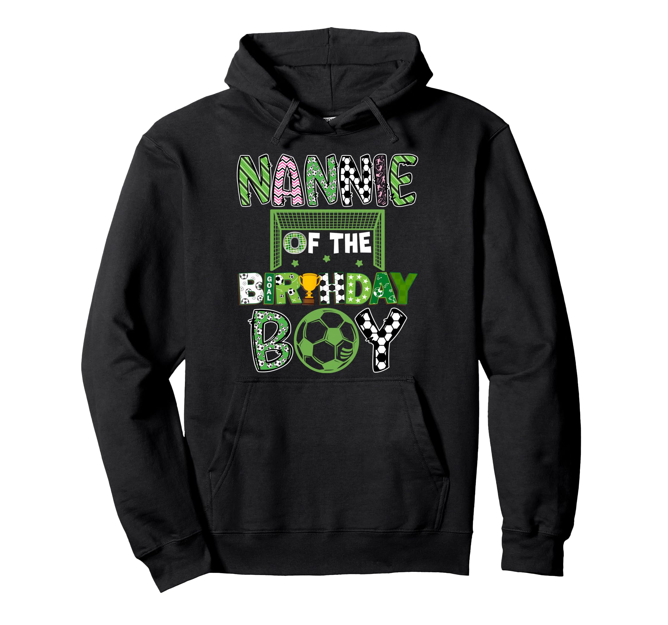 Nannie Birthday Soccer Player Birthday Hoodie - Minimalist Print for Adults - T-Shirt, Sweatshirt, Hoodie