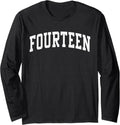 Fourteen Minimalist 14th Birthday Design 14-Year-Old - Adult & Kids T-Shirts, Sweatshirts & Hoodies apparel design preview 1