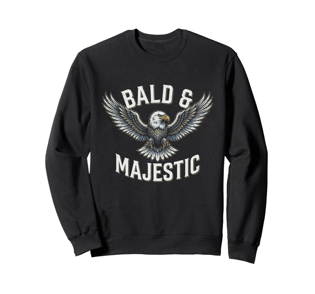 Bald Majestic Sexy Bald Guy Funny Dad Sweatshirt - Minimalist Print Unisex - T-Shirt, Sweatshirt, Hoodie