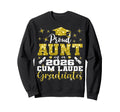 Proud Aunt 2026 Cum Laude Sweatshirt - Aesthetic Graphic for Adults - T-Shirt, Sweatshirt, Hoodie
