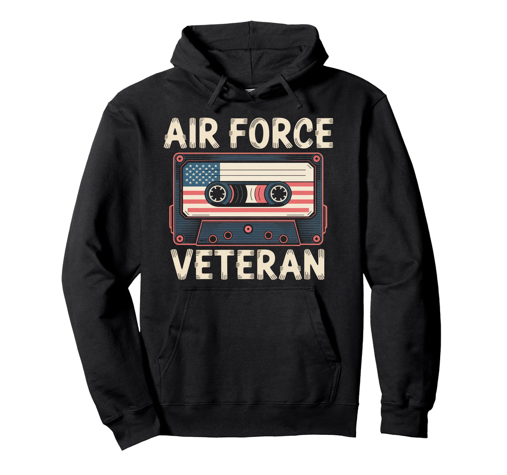 Air Force Veteran Us American Flag Hoodie - Casual Everyday Wear Unisex - T-Shirt, Sweatshirt, Hoodie